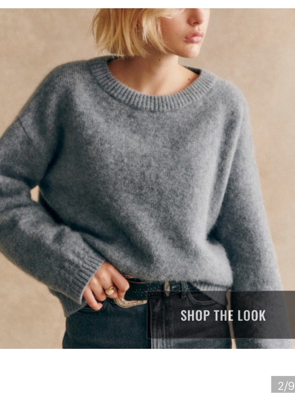 Sezane Amiel Jumper Grey - Size S